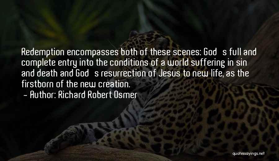 Richard Robert Osmer Quotes: Redemption Encompasses Both Of These Scenes: God's Full And Complete Entry Into The Conditions Of A World Suffering In Sin