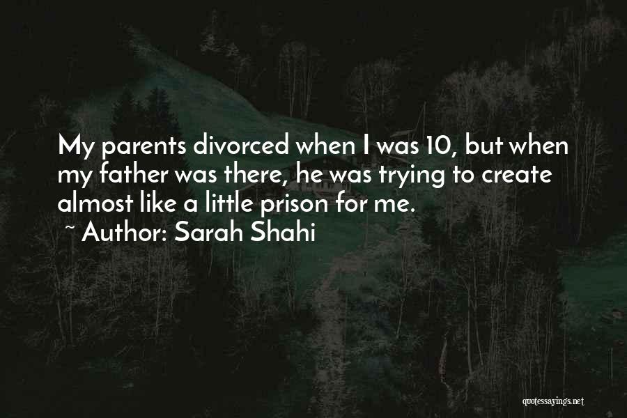 Sarah Shahi Quotes: My Parents Divorced When I Was 10, But When My Father Was There, He Was Trying To Create Almost Like