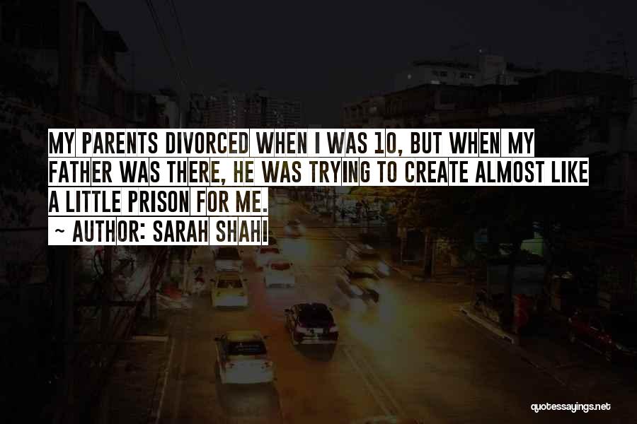 Sarah Shahi Quotes: My Parents Divorced When I Was 10, But When My Father Was There, He Was Trying To Create Almost Like