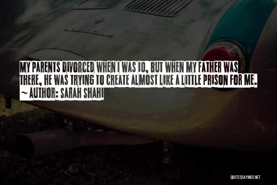 Sarah Shahi Quotes: My Parents Divorced When I Was 10, But When My Father Was There, He Was Trying To Create Almost Like