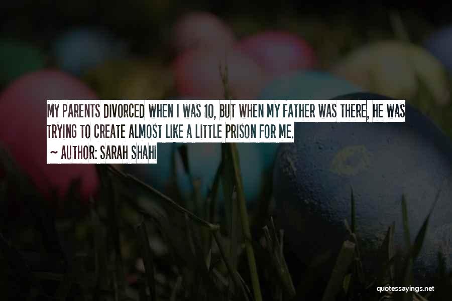 Sarah Shahi Quotes: My Parents Divorced When I Was 10, But When My Father Was There, He Was Trying To Create Almost Like