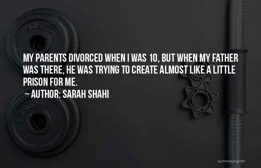 Sarah Shahi Quotes: My Parents Divorced When I Was 10, But When My Father Was There, He Was Trying To Create Almost Like