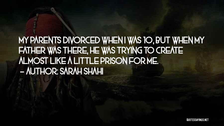 Sarah Shahi Quotes: My Parents Divorced When I Was 10, But When My Father Was There, He Was Trying To Create Almost Like