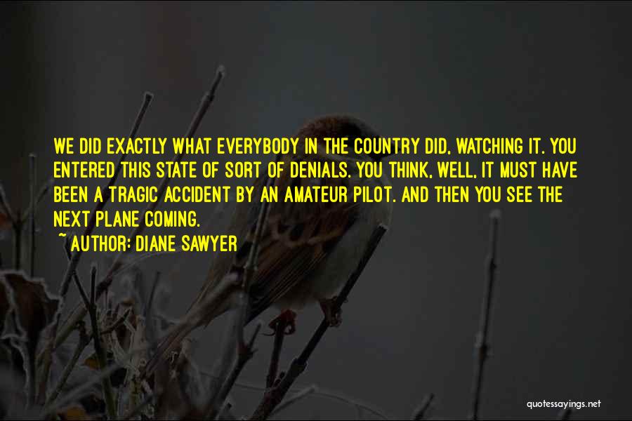 Diane Sawyer Quotes: We Did Exactly What Everybody In The Country Did, Watching It. You Entered This State Of Sort Of Denials. You