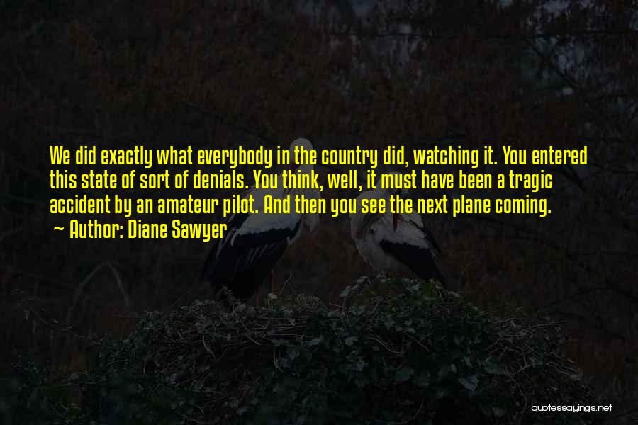 Diane Sawyer Quotes: We Did Exactly What Everybody In The Country Did, Watching It. You Entered This State Of Sort Of Denials. You