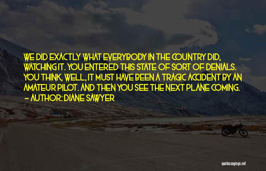 Diane Sawyer Quotes: We Did Exactly What Everybody In The Country Did, Watching It. You Entered This State Of Sort Of Denials. You