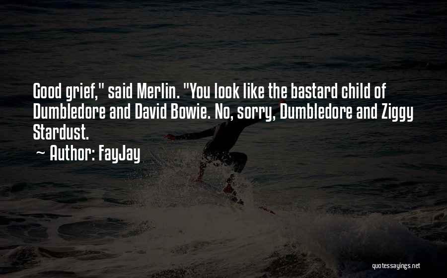 FayJay Quotes: Good Grief, Said Merlin. You Look Like The Bastard Child Of Dumbledore And David Bowie. No, Sorry, Dumbledore And Ziggy