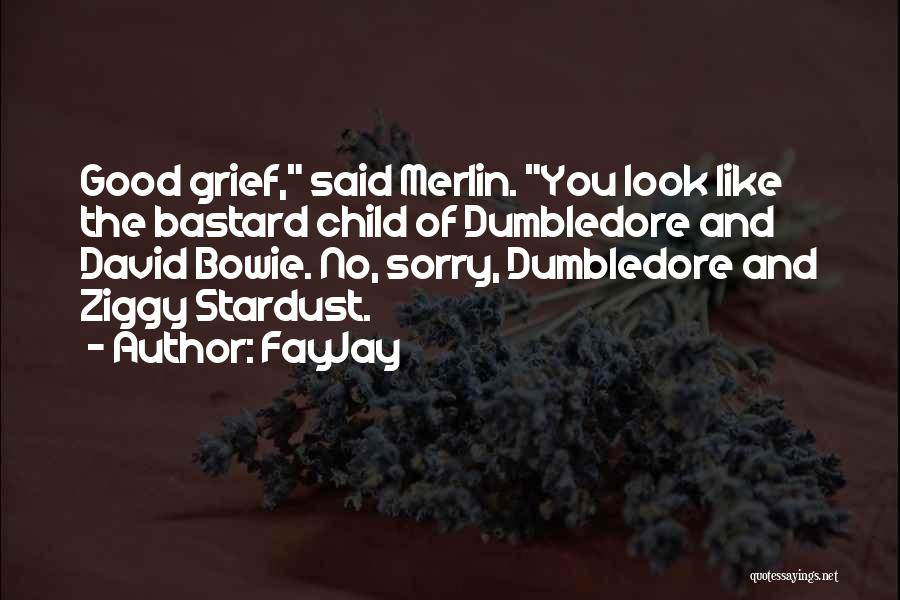 FayJay Quotes: Good Grief, Said Merlin. You Look Like The Bastard Child Of Dumbledore And David Bowie. No, Sorry, Dumbledore And Ziggy