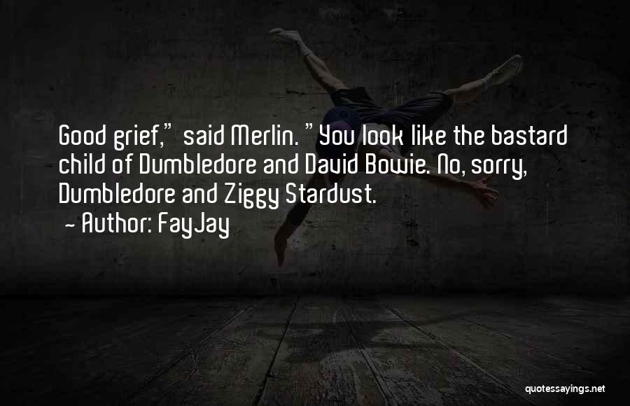 FayJay Quotes: Good Grief, Said Merlin. You Look Like The Bastard Child Of Dumbledore And David Bowie. No, Sorry, Dumbledore And Ziggy