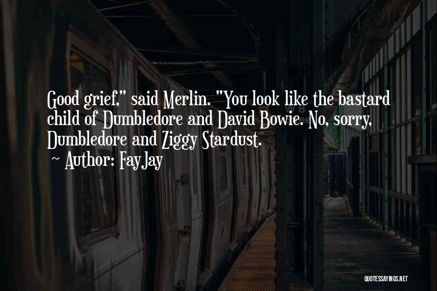 FayJay Quotes: Good Grief, Said Merlin. You Look Like The Bastard Child Of Dumbledore And David Bowie. No, Sorry, Dumbledore And Ziggy