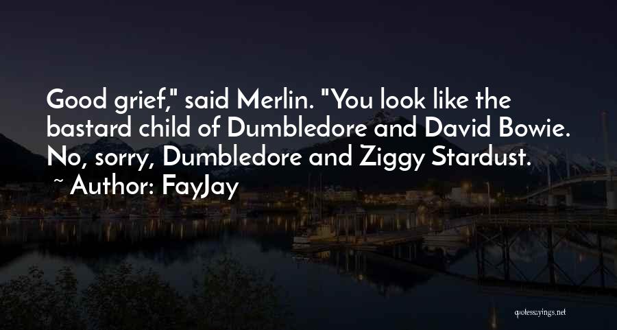 FayJay Quotes: Good Grief, Said Merlin. You Look Like The Bastard Child Of Dumbledore And David Bowie. No, Sorry, Dumbledore And Ziggy