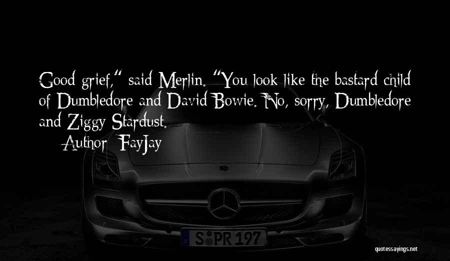 FayJay Quotes: Good Grief, Said Merlin. You Look Like The Bastard Child Of Dumbledore And David Bowie. No, Sorry, Dumbledore And Ziggy