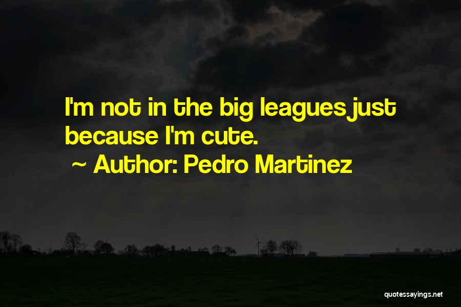 Pedro Martinez Quotes: I'm Not In The Big Leagues Just Because I'm Cute.