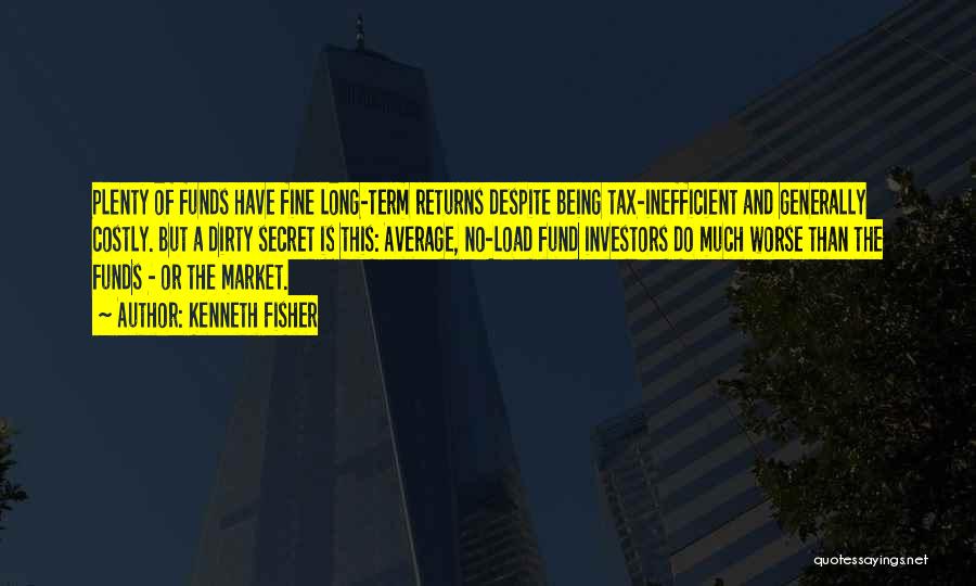 Kenneth Fisher Quotes: Plenty Of Funds Have Fine Long-term Returns Despite Being Tax-inefficient And Generally Costly. But A Dirty Secret Is This: Average,