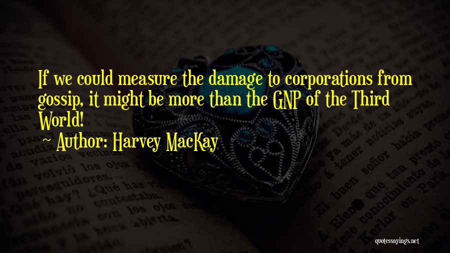 Harvey MacKay Quotes: If We Could Measure The Damage To Corporations From Gossip, It Might Be More Than The Gnp Of The Third