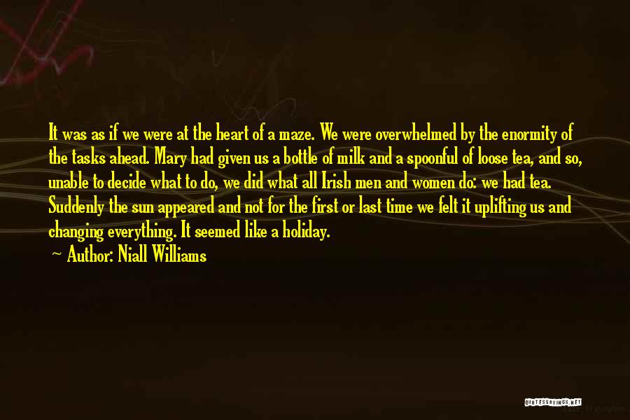 Niall Williams Quotes: It Was As If We Were At The Heart Of A Maze. We Were Overwhelmed By The Enormity Of The