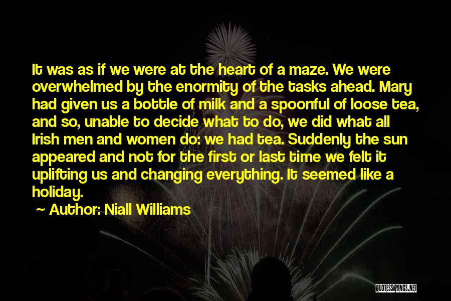 Niall Williams Quotes: It Was As If We Were At The Heart Of A Maze. We Were Overwhelmed By The Enormity Of The