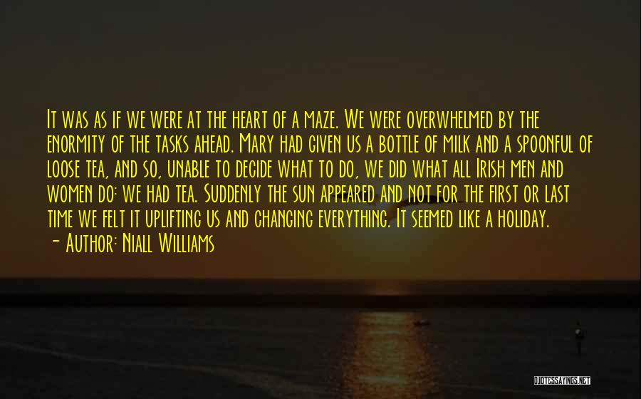 Niall Williams Quotes: It Was As If We Were At The Heart Of A Maze. We Were Overwhelmed By The Enormity Of The