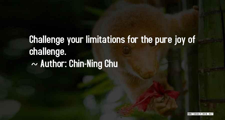 Chin-Ning Chu Quotes: Challenge Your Limitations For The Pure Joy Of Challenge.