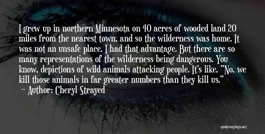 Cheryl Strayed Quotes: I Grew Up In Northern Minnesota On 40 Acres Of Wooded Land 20 Miles From The Nearest Town, And So