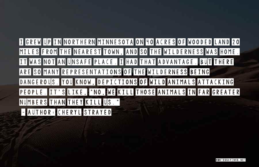 Cheryl Strayed Quotes: I Grew Up In Northern Minnesota On 40 Acres Of Wooded Land 20 Miles From The Nearest Town, And So