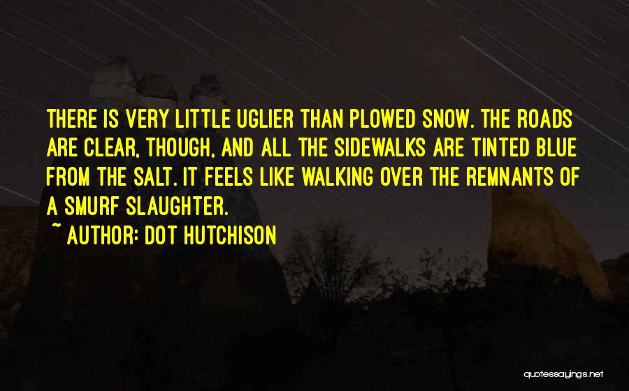 Dot Hutchison Quotes: There Is Very Little Uglier Than Plowed Snow. The Roads Are Clear, Though, And All The Sidewalks Are Tinted Blue