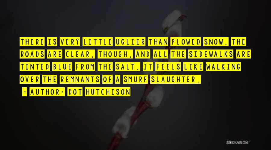 Dot Hutchison Quotes: There Is Very Little Uglier Than Plowed Snow. The Roads Are Clear, Though, And All The Sidewalks Are Tinted Blue