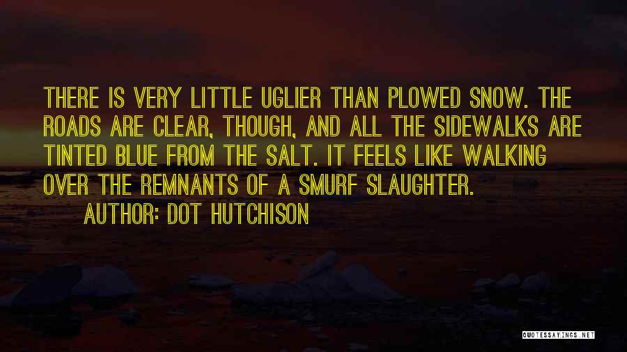 Dot Hutchison Quotes: There Is Very Little Uglier Than Plowed Snow. The Roads Are Clear, Though, And All The Sidewalks Are Tinted Blue