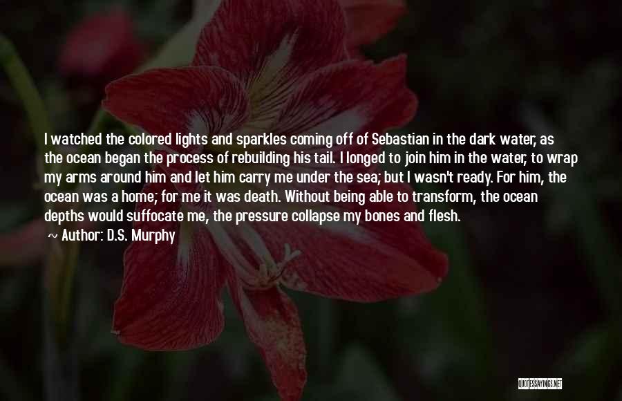 D.S. Murphy Quotes: I Watched The Colored Lights And Sparkles Coming Off Of Sebastian In The Dark Water, As The Ocean Began The