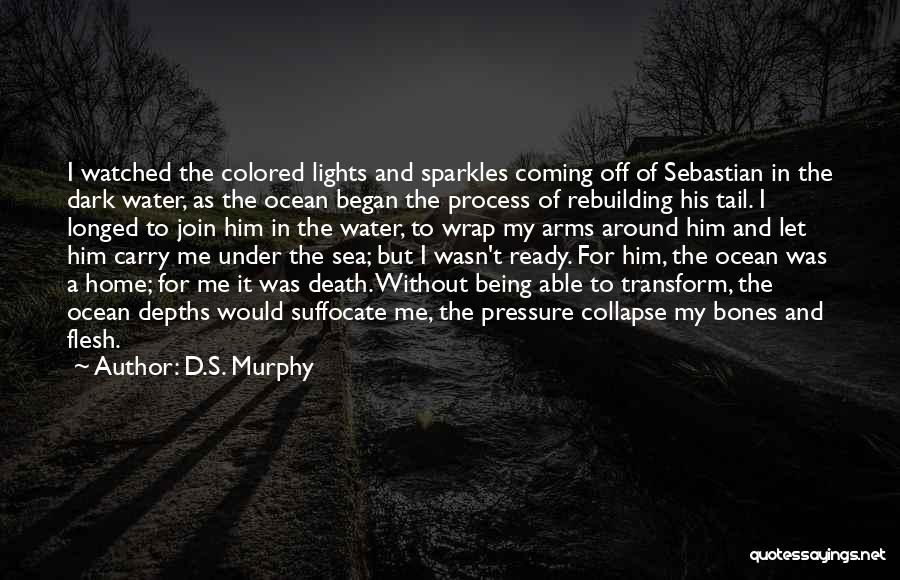 D.S. Murphy Quotes: I Watched The Colored Lights And Sparkles Coming Off Of Sebastian In The Dark Water, As The Ocean Began The