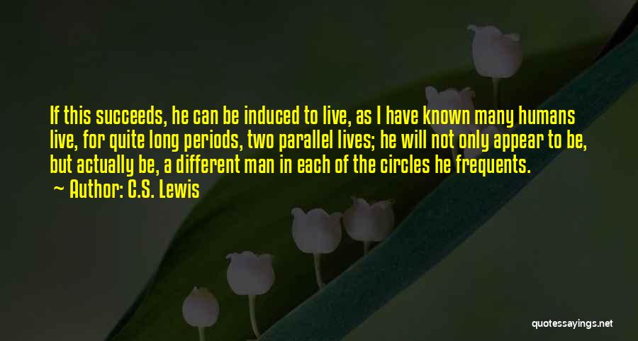 C.S. Lewis Quotes: If This Succeeds, He Can Be Induced To Live, As I Have Known Many Humans Live, For Quite Long Periods,