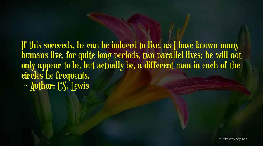 C.S. Lewis Quotes: If This Succeeds, He Can Be Induced To Live, As I Have Known Many Humans Live, For Quite Long Periods,