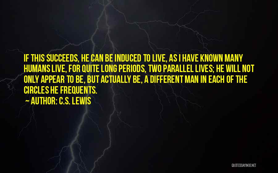 C.S. Lewis Quotes: If This Succeeds, He Can Be Induced To Live, As I Have Known Many Humans Live, For Quite Long Periods,