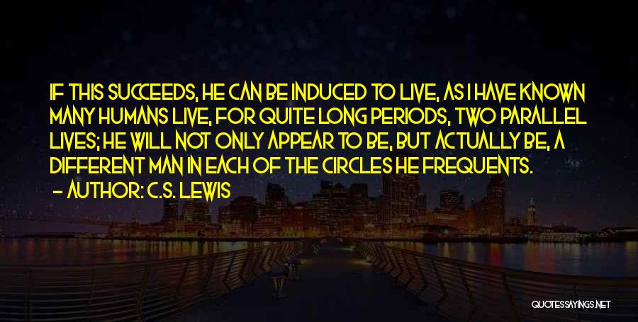 C.S. Lewis Quotes: If This Succeeds, He Can Be Induced To Live, As I Have Known Many Humans Live, For Quite Long Periods,