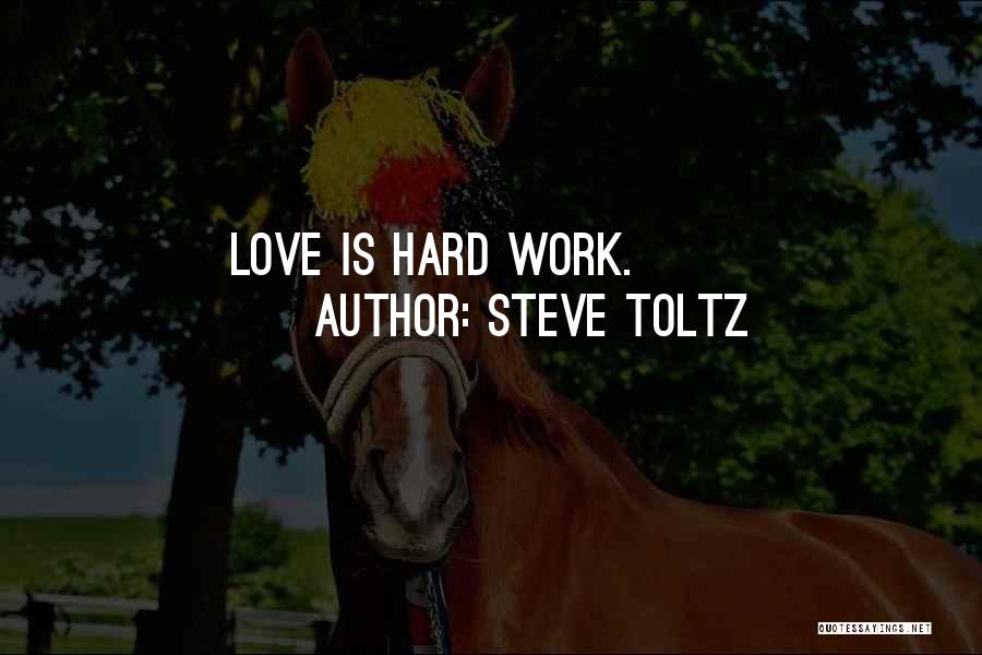 Steve Toltz Quotes: Love Is Hard Work.