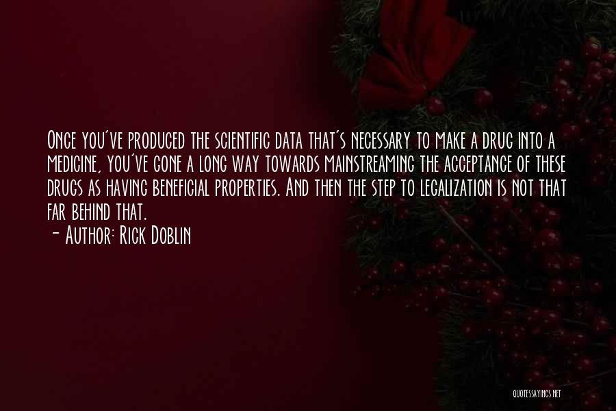 Rick Doblin Quotes: Once You've Produced The Scientific Data That's Necessary To Make A Drug Into A Medicine, You've Gone A Long Way