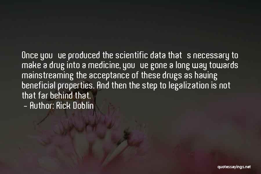 Rick Doblin Quotes: Once You've Produced The Scientific Data That's Necessary To Make A Drug Into A Medicine, You've Gone A Long Way