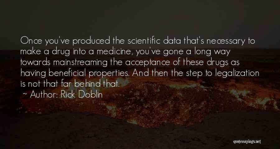 Rick Doblin Quotes: Once You've Produced The Scientific Data That's Necessary To Make A Drug Into A Medicine, You've Gone A Long Way