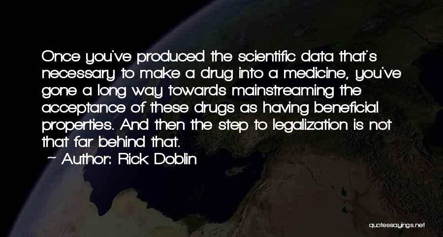 Rick Doblin Quotes: Once You've Produced The Scientific Data That's Necessary To Make A Drug Into A Medicine, You've Gone A Long Way