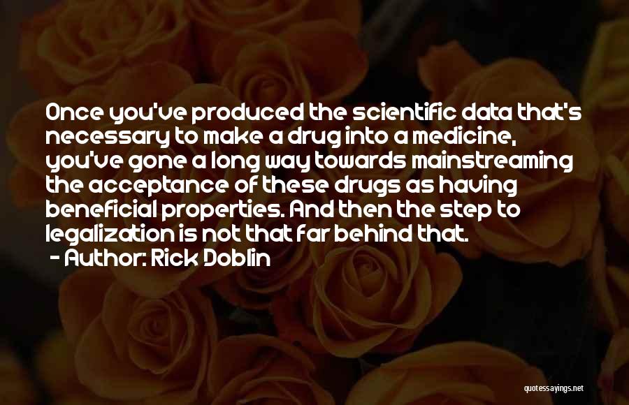 Rick Doblin Quotes: Once You've Produced The Scientific Data That's Necessary To Make A Drug Into A Medicine, You've Gone A Long Way