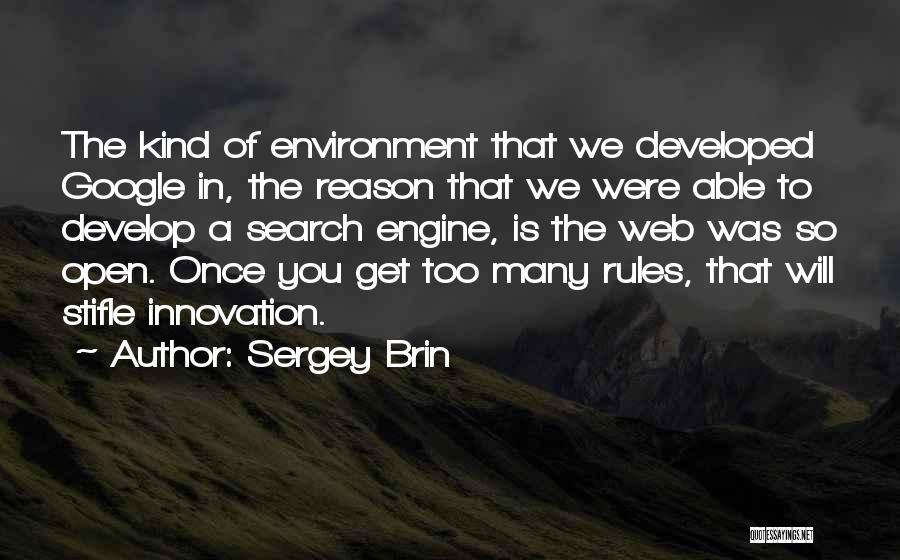 Sergey Brin Quotes: The Kind Of Environment That We Developed Google In, The Reason That We Were Able To Develop A Search Engine,