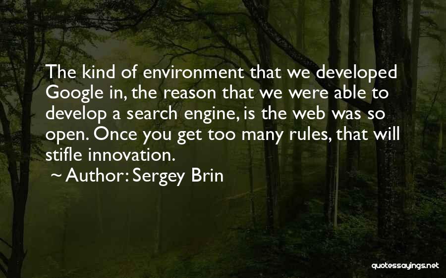 Sergey Brin Quotes: The Kind Of Environment That We Developed Google In, The Reason That We Were Able To Develop A Search Engine,