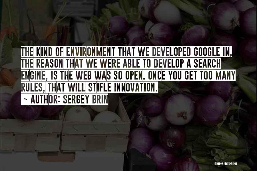 Sergey Brin Quotes: The Kind Of Environment That We Developed Google In, The Reason That We Were Able To Develop A Search Engine,