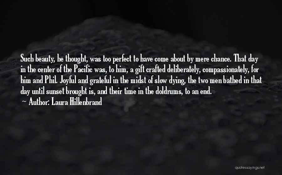 Laura Hillenbrand Quotes: Such Beauty, He Thought, Was Too Perfect To Have Come About By Mere Chance. That Day In The Center Of