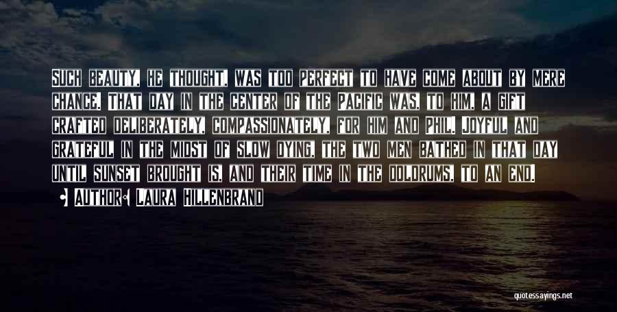 Laura Hillenbrand Quotes: Such Beauty, He Thought, Was Too Perfect To Have Come About By Mere Chance. That Day In The Center Of