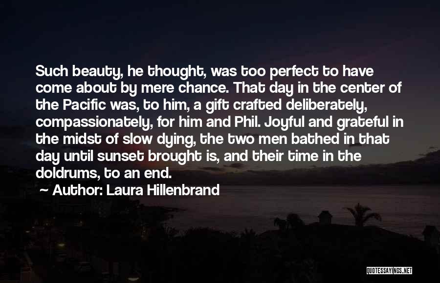Laura Hillenbrand Quotes: Such Beauty, He Thought, Was Too Perfect To Have Come About By Mere Chance. That Day In The Center Of