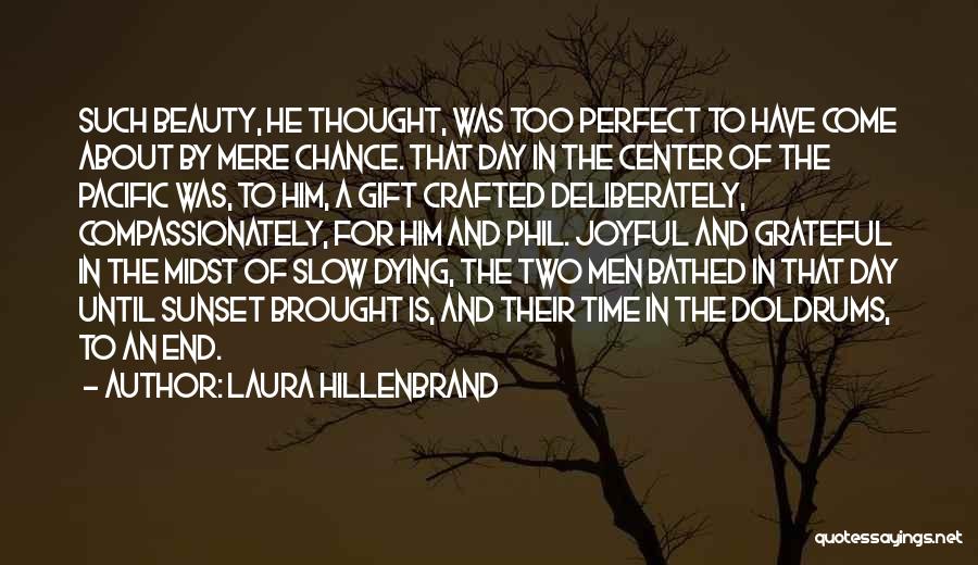 Laura Hillenbrand Quotes: Such Beauty, He Thought, Was Too Perfect To Have Come About By Mere Chance. That Day In The Center Of