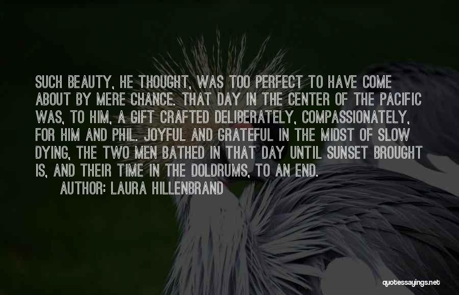 Laura Hillenbrand Quotes: Such Beauty, He Thought, Was Too Perfect To Have Come About By Mere Chance. That Day In The Center Of