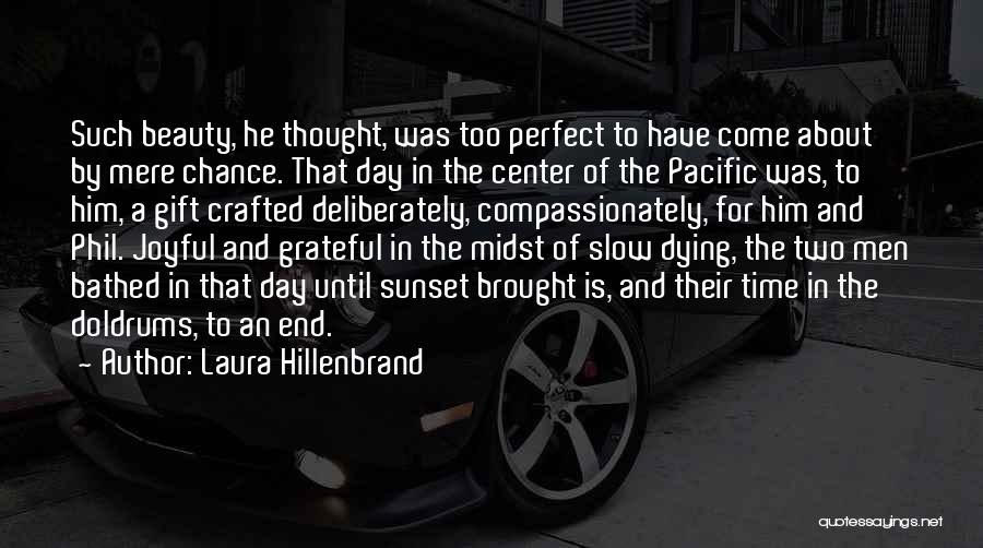 Laura Hillenbrand Quotes: Such Beauty, He Thought, Was Too Perfect To Have Come About By Mere Chance. That Day In The Center Of