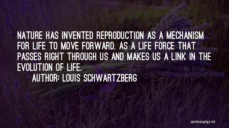 Louis Schwartzberg Quotes: Nature Has Invented Reproduction As A Mechanism For Life To Move Forward. As A Life Force That Passes Right Through